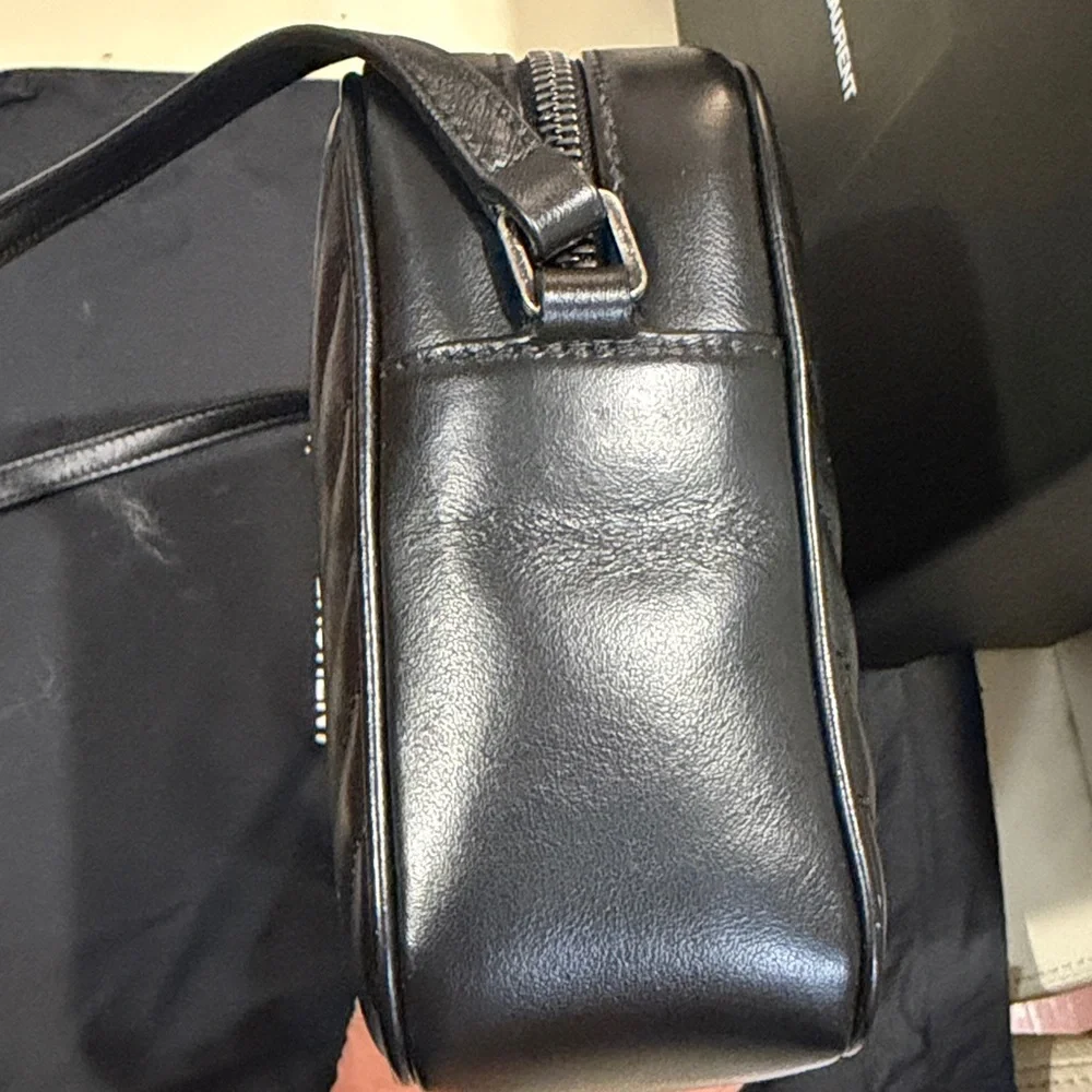 Authentic Saint Laurent Black Quilted Camera Crossbody Bag - Picture 11 of 12